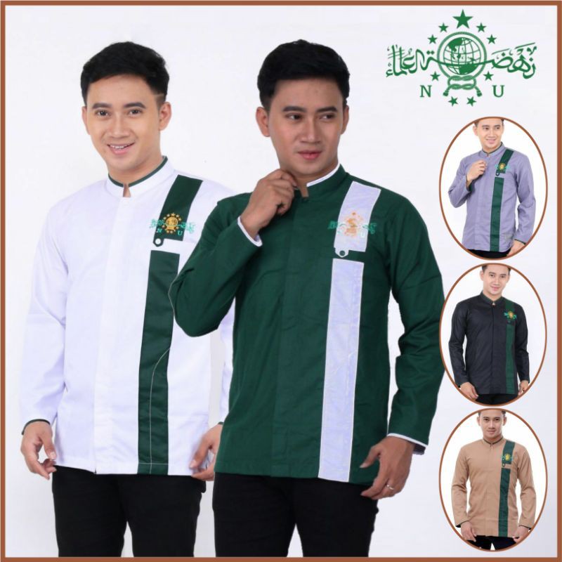 BAJU KOKO MUSLIM NU PAKAIAN PRIA DEWASA BORDIR NU BAJU KOKO PRIA BAJU KOKO MUSLIM MASAKINI