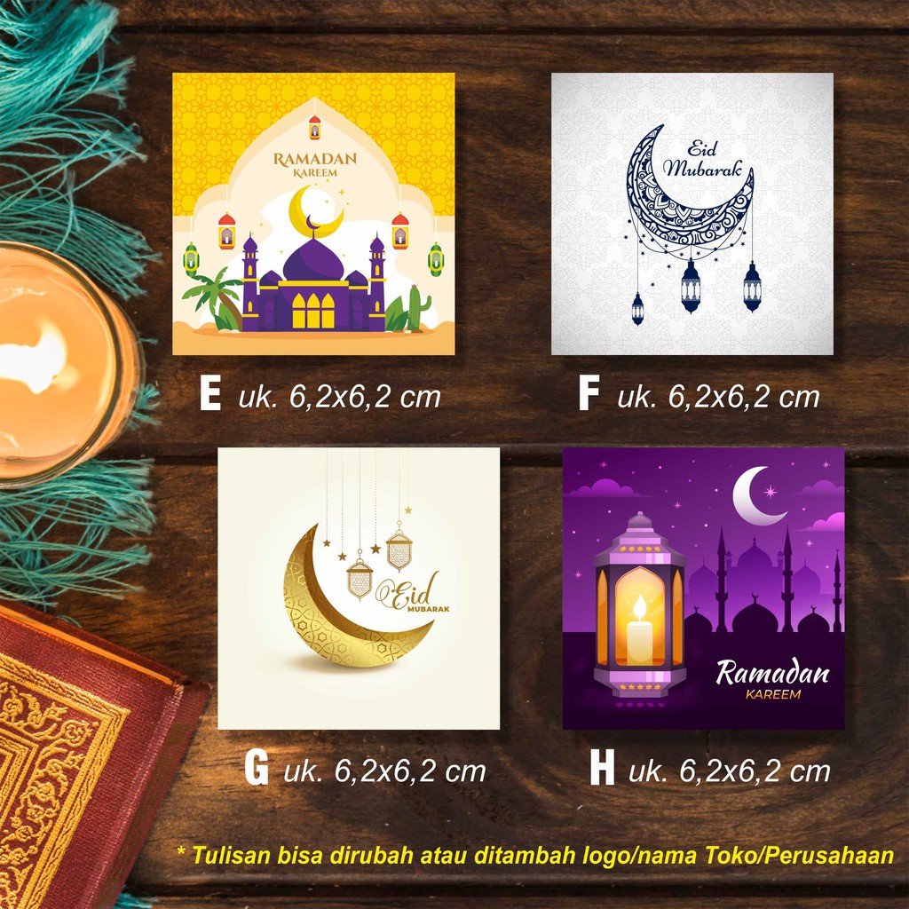 

Hang Tag/Kartu Ucapan/label hadiah/Parcel Hari Raya Idul Fitri Vol.4