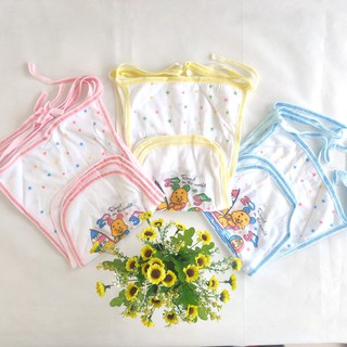 6 Pcs Popok Ikat Bayi - Popok Tali Random Motif - Warna Dasar Putih