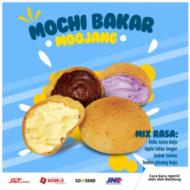 [KHUSUS P. JAWA] Mochi Bakar Chewy Soes edisi Susu Mix Moojang Bandung dengan aneka varian rasa