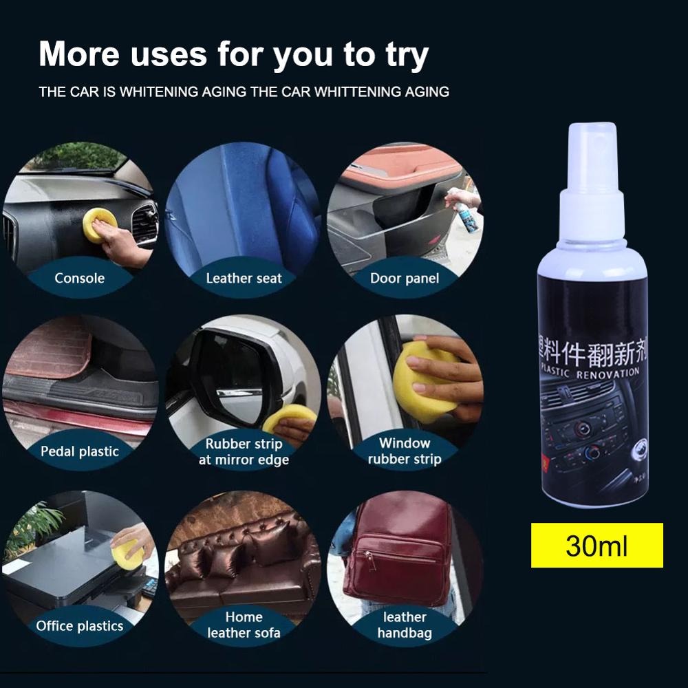 Spray Pembersih Interior Mobil 30ML Plastic Interior Car Cleaner Krim