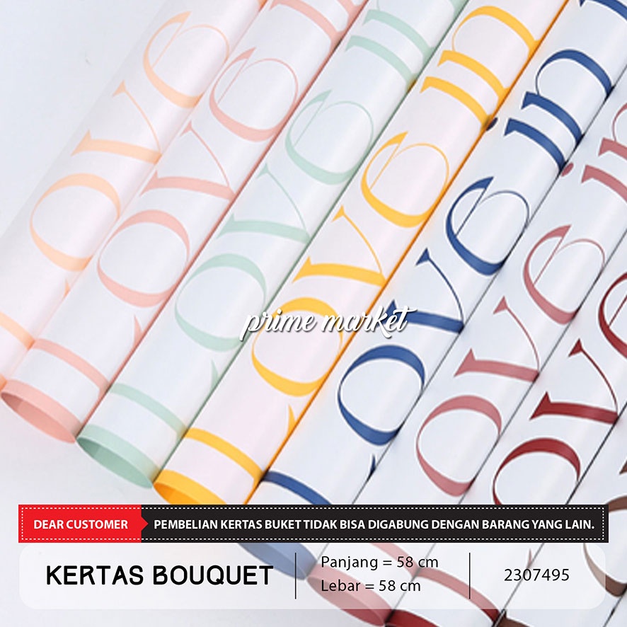

Kertas Buket Bunga Love / Kertas Cellophane / Kertas Bunga Buket / Flower Warrping (2307495)