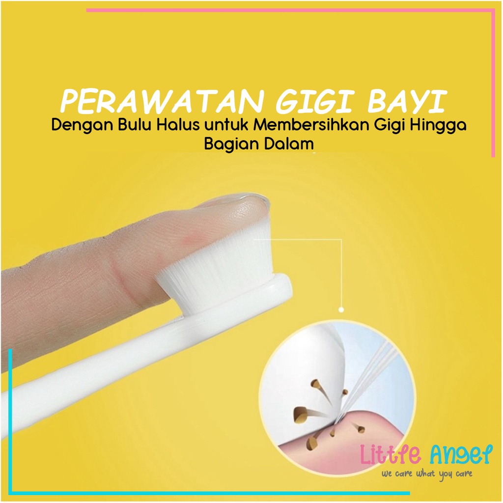 SIKAT GIGI BAYI ANAK Training Toothbrush Kids 1 tahun Karakter Panda Silicon Lembut Bulu Halus Impor