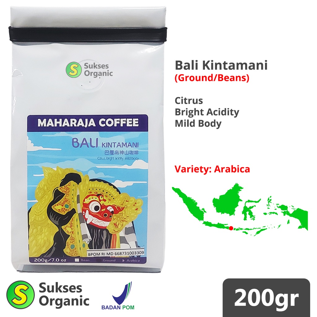 

Kopi Bali Kintamani Arabica Maharaja Coffee 200gr