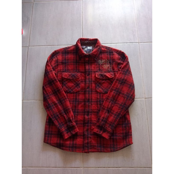 kemeja flanel wool second