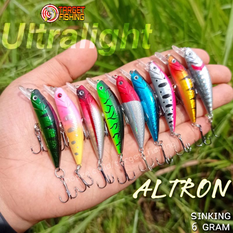 Minnow UL Altron 6gr Sinking - Lure Casting Ultralight Minow Umpan Hampala Barramundi Kerapu