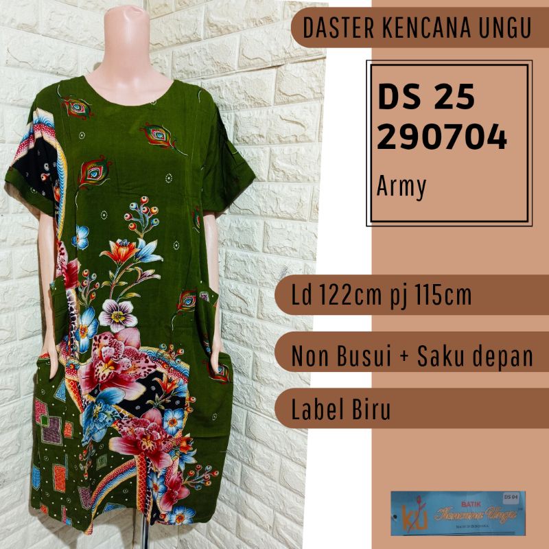 Daster Batik Kencana Ungu Kencono Wungu Jumbo Label Biru Asli Original | Non Busui KUB Ds25