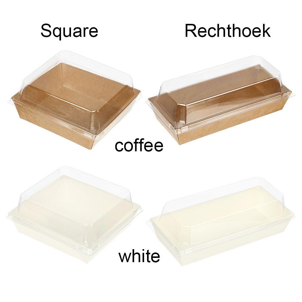 Solighter 10Pcs Kraftpapier Doos Packaging Kotak Kue Dessert Box Kue Paper Box Bakken Levert