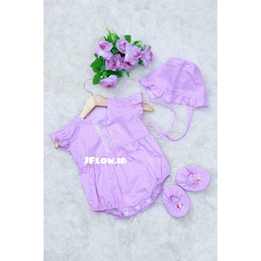 Jumper bayi Set jumper baby bonnet