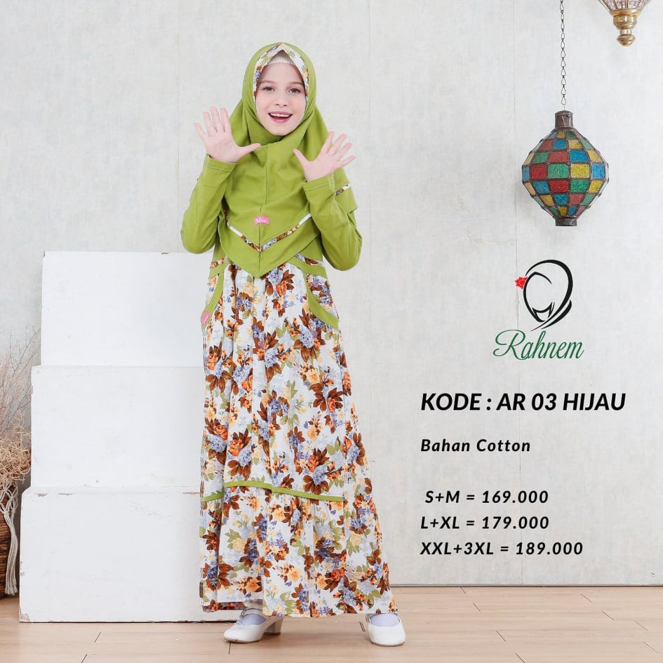 BISA COD - Gamis Anak Perempuan Rahnem  AR 01 AR 02 AR 03 / Fashion Muslim