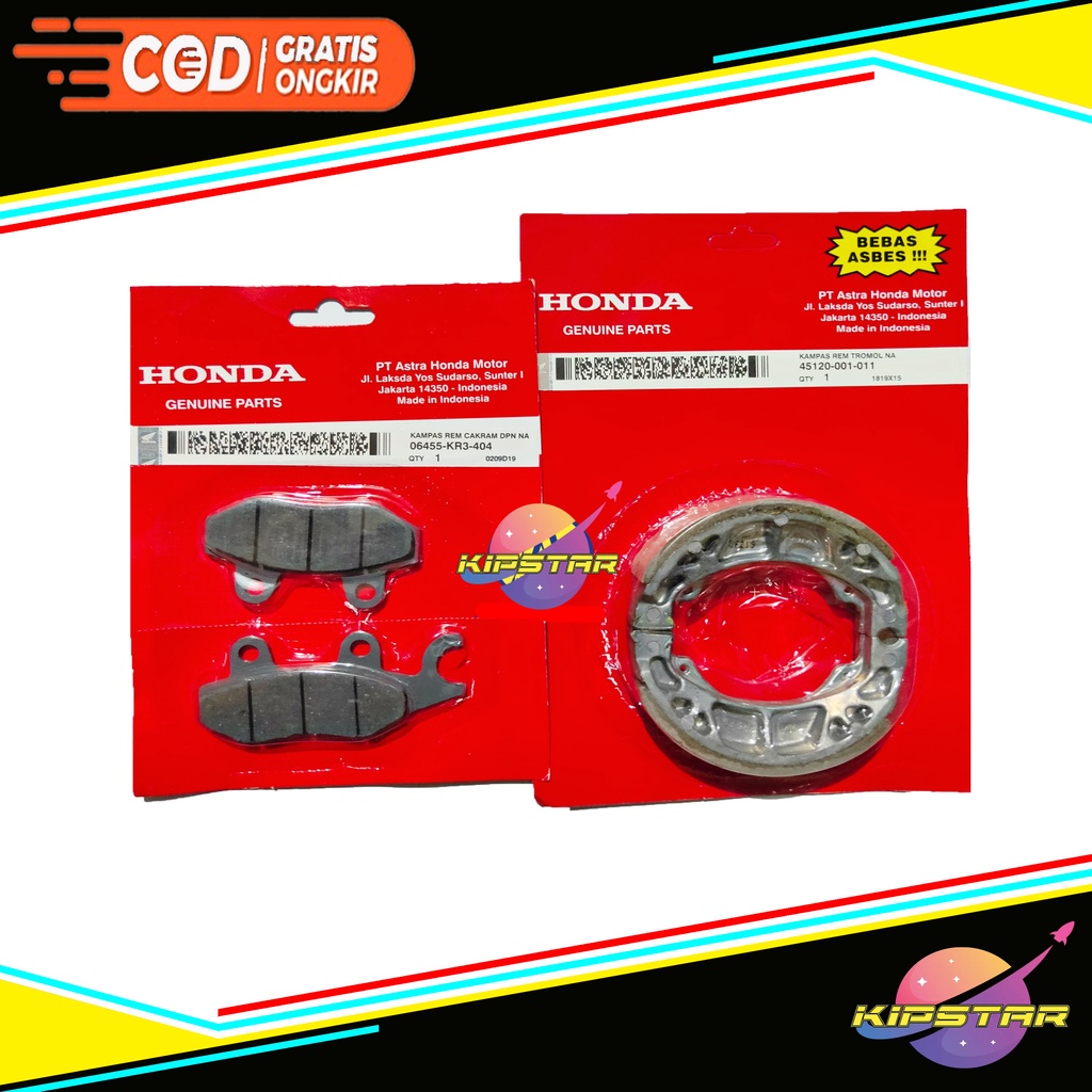 Kampas Rem Supra / Kampas Rem Set Depan Belakang Supra,Supra x Lama,Grand,Win / Kampas Rem Set Supra