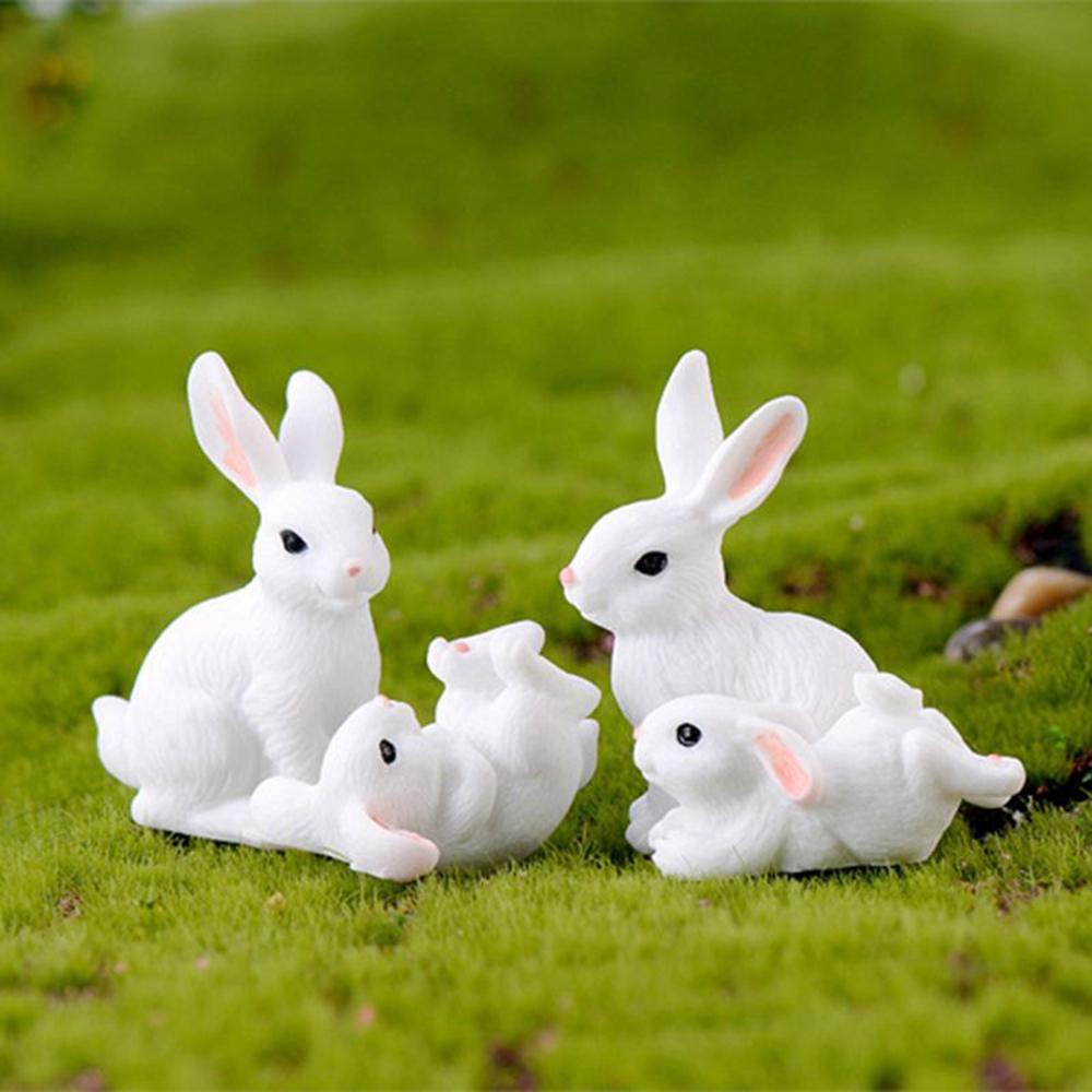 Agustina Patung Mini Bunny Craft Animal Dekorasi Rumah Ornamen Peri Perlengkapan Taman