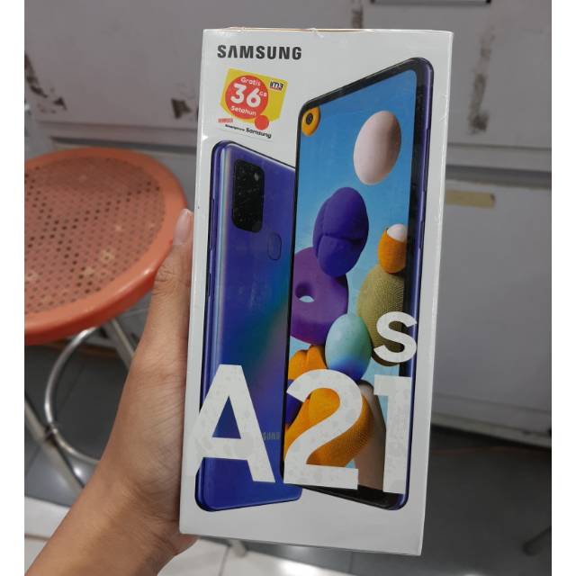 Hp SAMSUNG A21S RAM 3/32GB BARU ORIGINAL GARANSI RESMI 1 TAHUN SEGEL