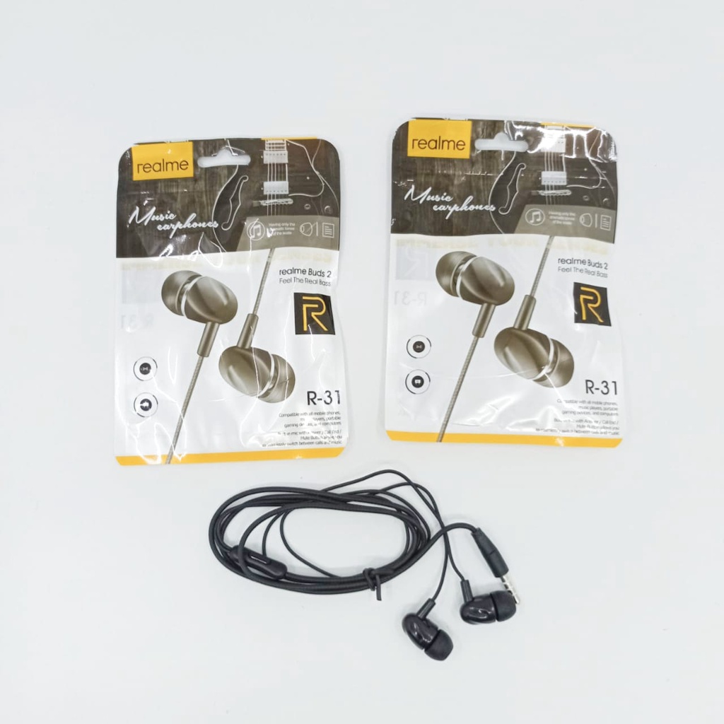 Headset  Realme SK-R31 Earphone Stereo SuperBass Grosir Murah
