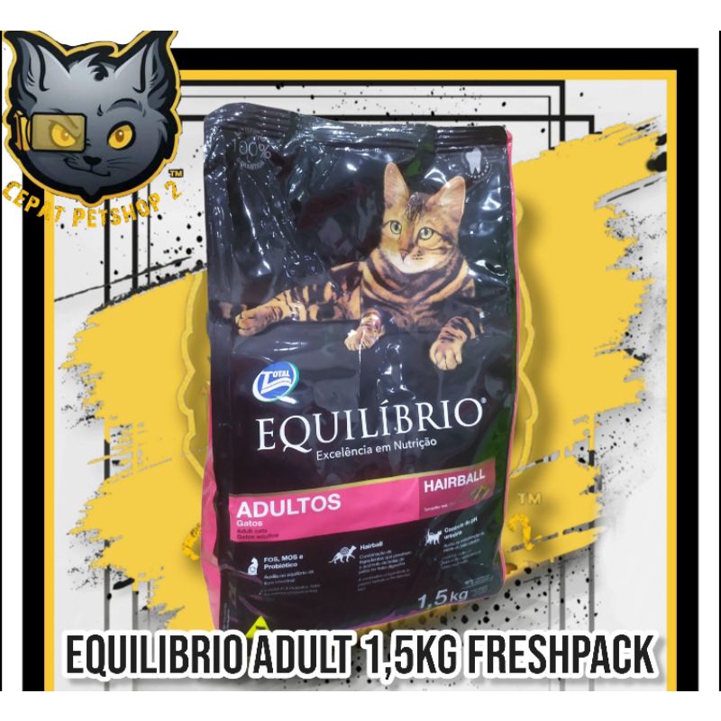 EQUILIBRIO ADULT 1.5KG / Makanan kucing Equil adult frespack 1,5kg