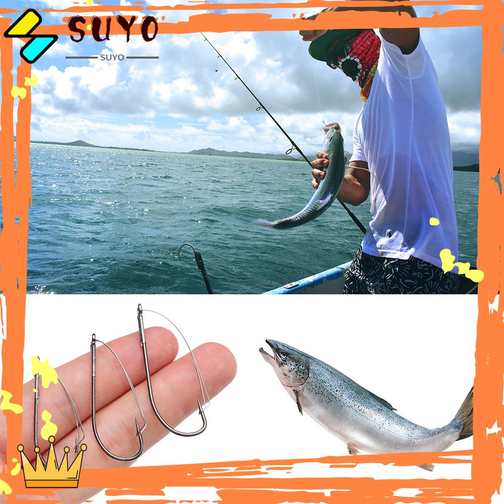 Suyo 10Pcs Kail Pancing Tahan Lama Untuk Memancing Di Es / Danau