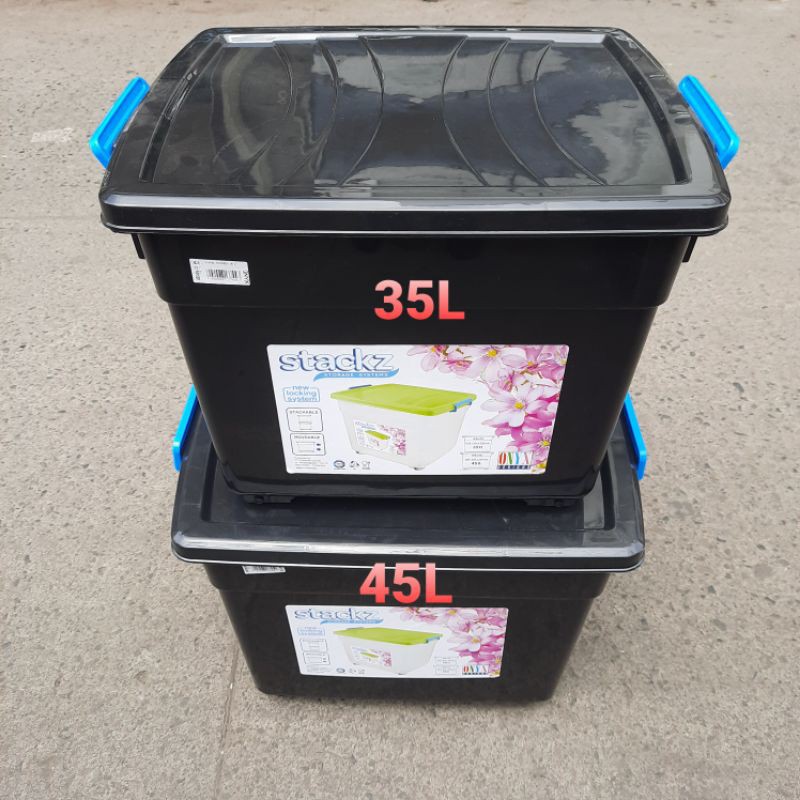 Container Box 45 Liter Onyx Stackz CB 45 L Kotak Penyimpanan 45 Liter Container Box Roda 45 Liter