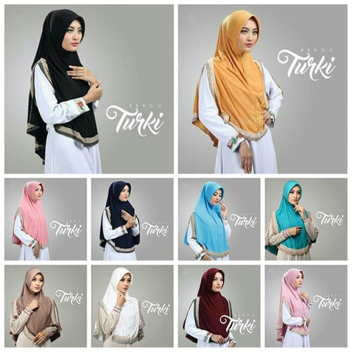 Scarf Hijab Instan Jilbab Zoya Pasmina Syari Khimar Syar'i Bergo Turki - Hitam  ER-298