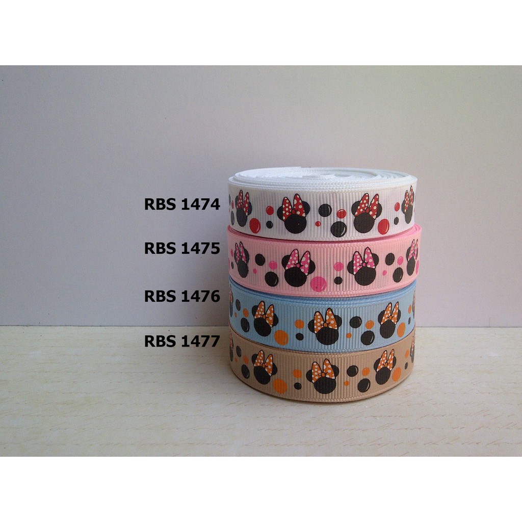 

[10 YARD] PITA GROSGRAIN MOTIF MINNIE MOUSE SALE RBS 1474,1475,1476,1477