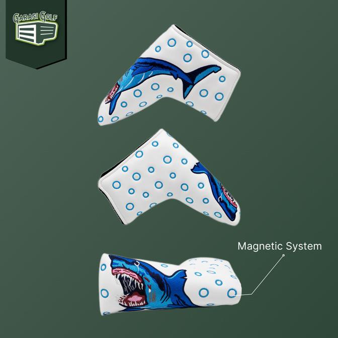 Shark Putter Blade Head Cover Golf - Penutup Sarung Stick Club