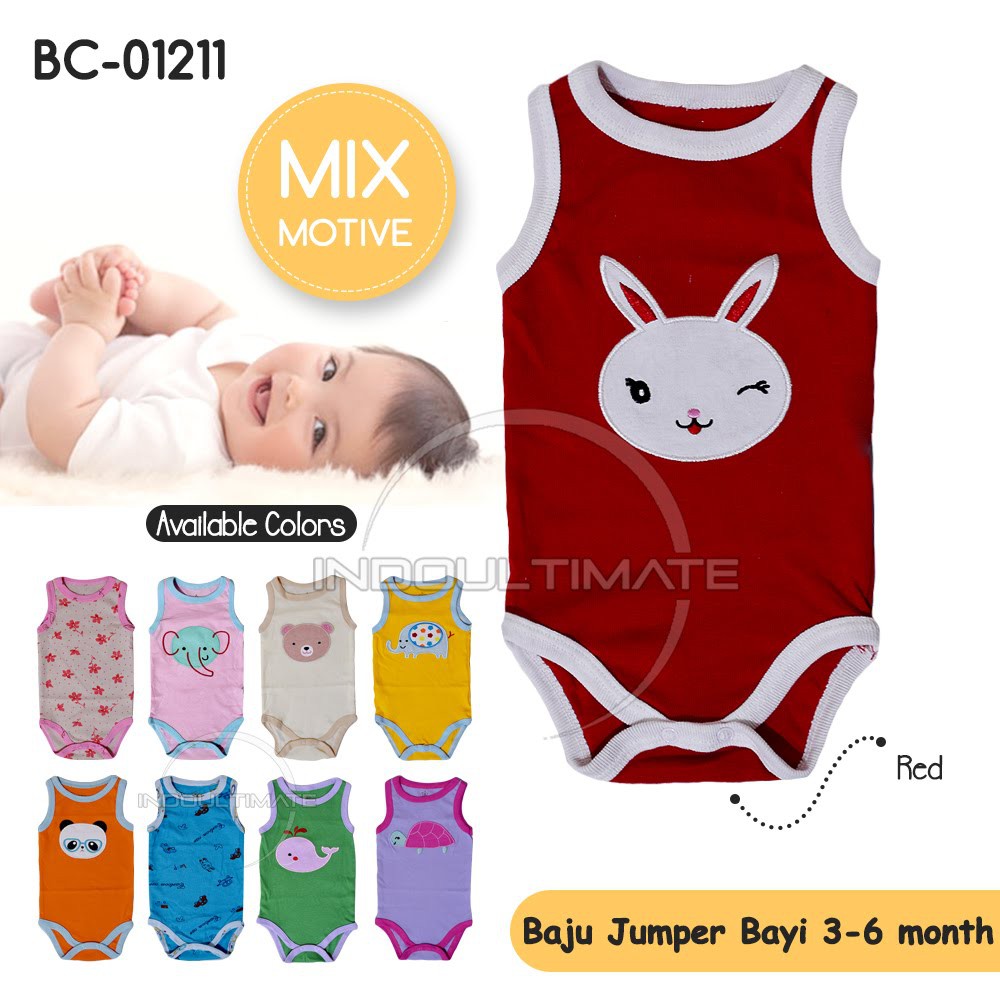 Baju Bayi Perempuan Laki-Laki Jumpsuit Bayi BY BC-01211 Baju Tidur Bayi Pakaian Bayi Kaos Bayi