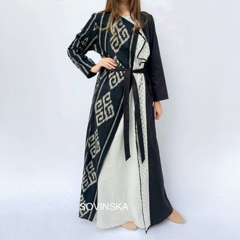 Gamis Tenun WTP 22 Hitam