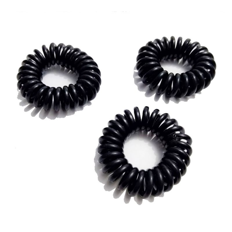 Ikat Rambut Spiral Unik model Spiral Salur - Kabel Telepon / Kuncir rambut