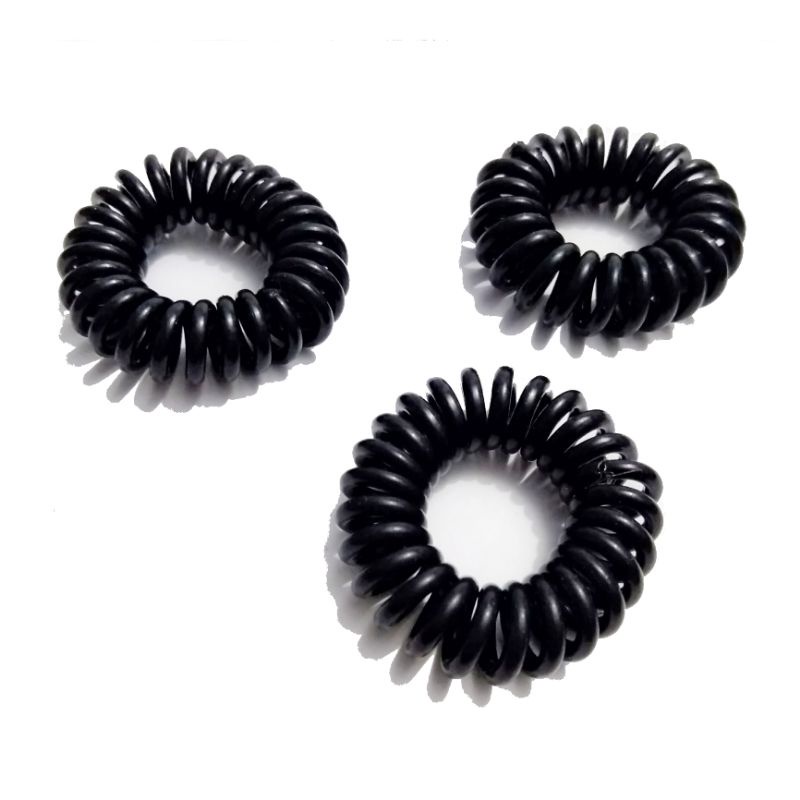 IKAT RAMBUT SPIRAL HITAM MINI/ KUNCIR RAMBUT SPIRAL MINI PER PCS