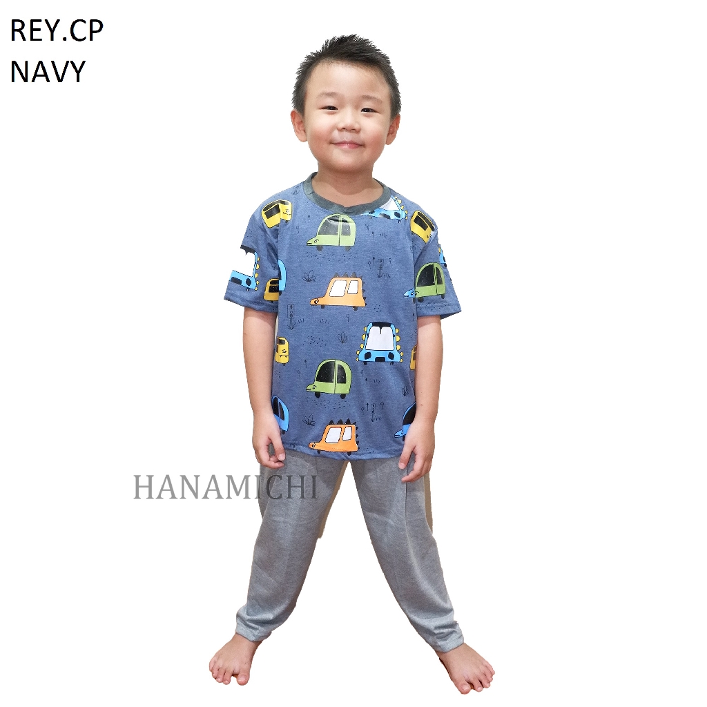 Hanamichi REY.CP Baju Tidur Anak Bergambar Lengan Pendek