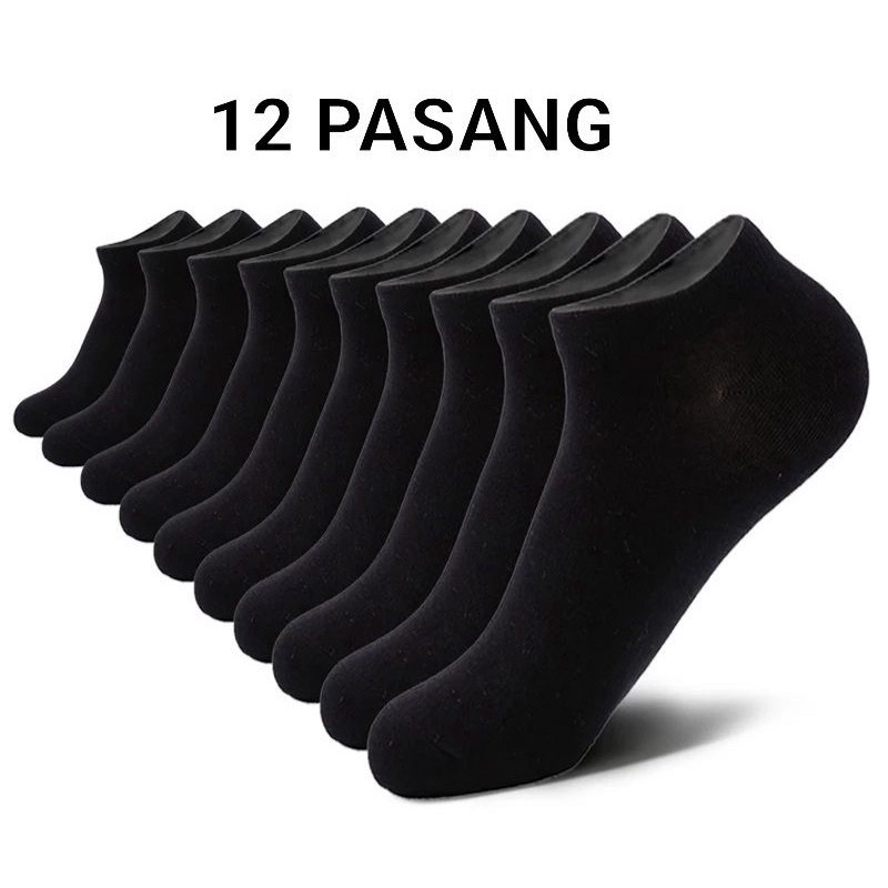 promo 12 pasang kaos kaki polos semata kaki/kaos kaki polos/kaos kaki pendek