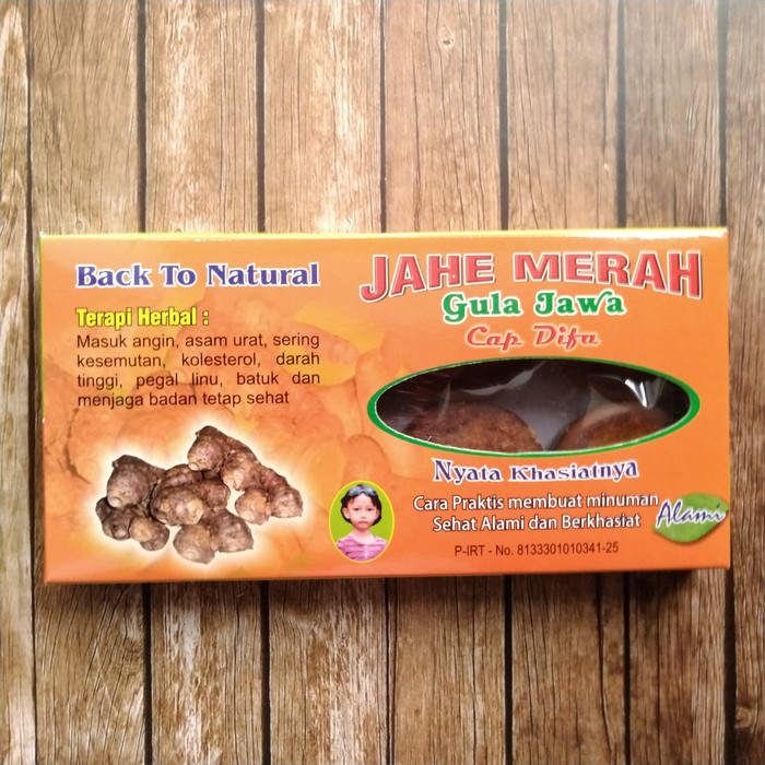 

Gula Merah Jawa Plus Jahe Merah Alami (Dari Nira Kelapa / Tebu)