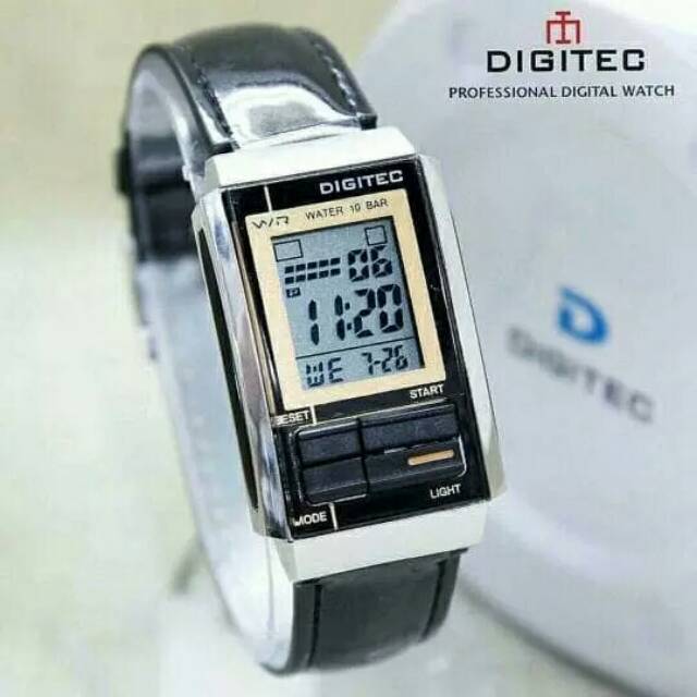 Jam Tangan Wanita Digitec DG 3052T Black Gold Leather Original