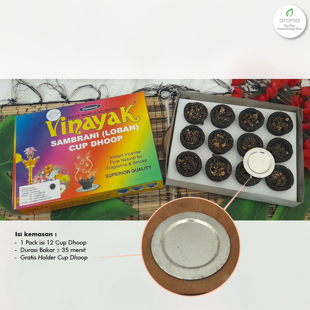 Dupa India (Aromaterapi) Cup Dhoop - Vinayak Sambrani