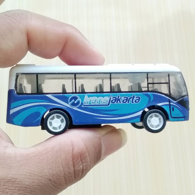 Mainan / Pajangan Diecast Mobil Bus / Bis Trans Jakarta Toys Bekas