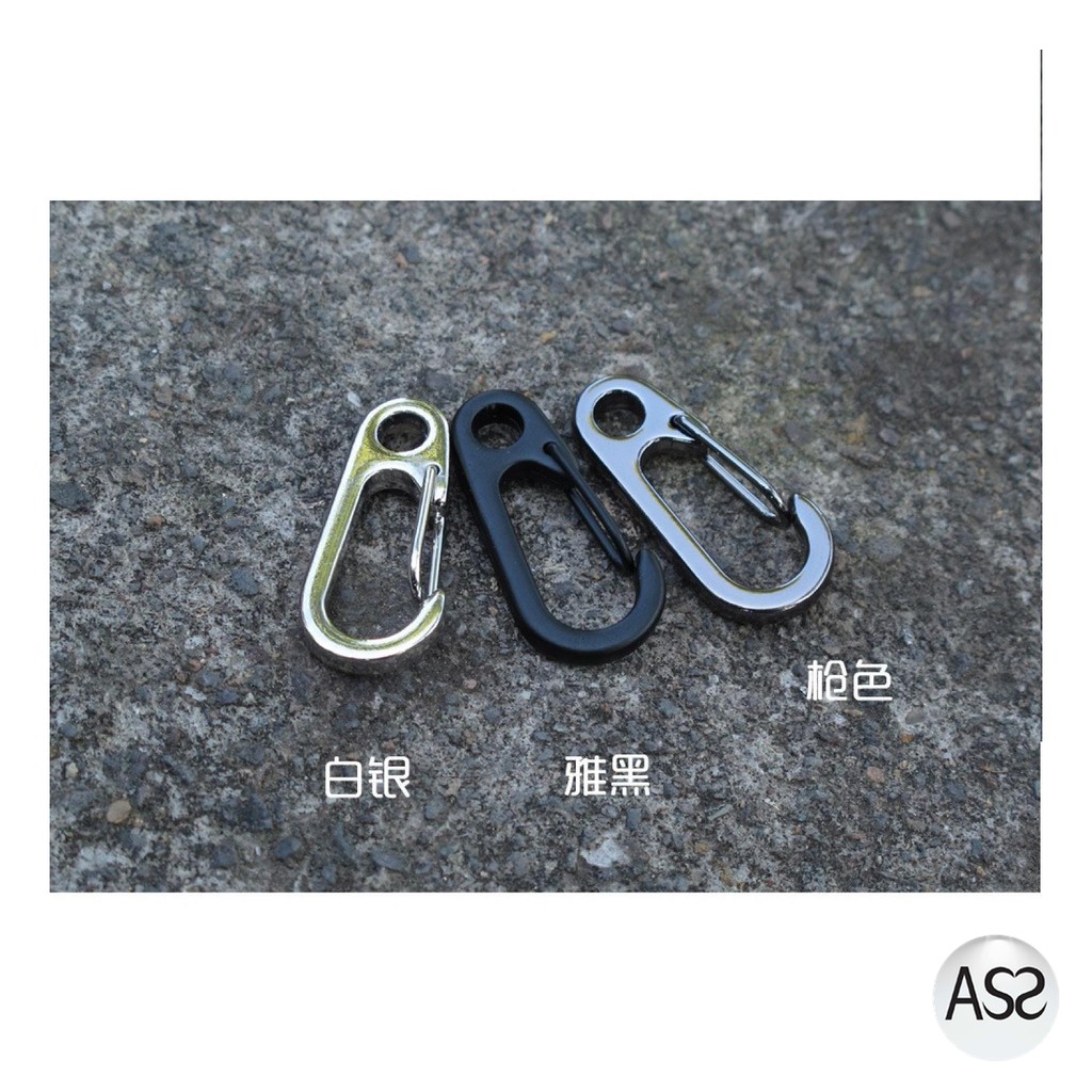 ASS Shop - Mini D-type Buckle Hanging Carabiner Keychain EDC Alat Bantu Tali B36