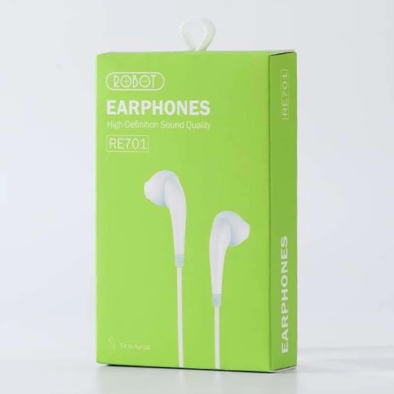 Earphone ROBOT RE701 / RE-701 Wired Earphone Bass Android iPhone Original