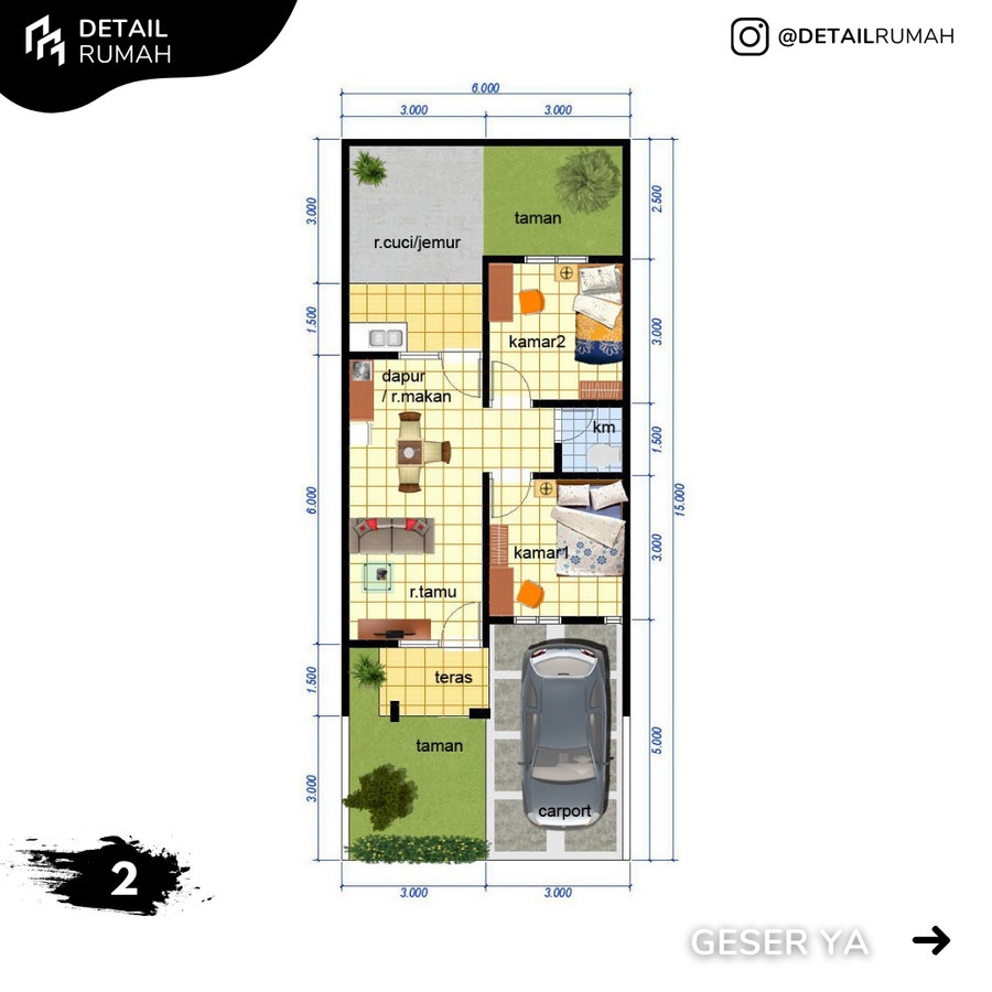 Jual DESAIN RUMAH MINIMALIS TYPE 45 90 X004 Jual DESAIN RUMAH MINIMALIS TYPE 45 90 X004