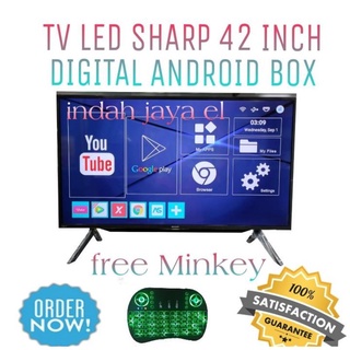 Sharp Aquos Led Tv 42 Inch Smart Android Box Ram 2gb 2t C42bd1i Mirroring Bluetooth Shopee Indonesia