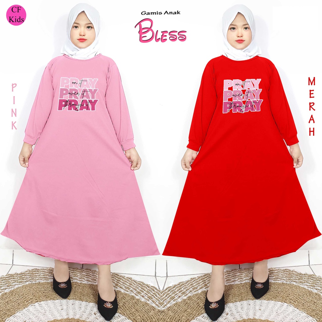 Gamis Anak Perempuan DTF Pray and Bless CF Kids