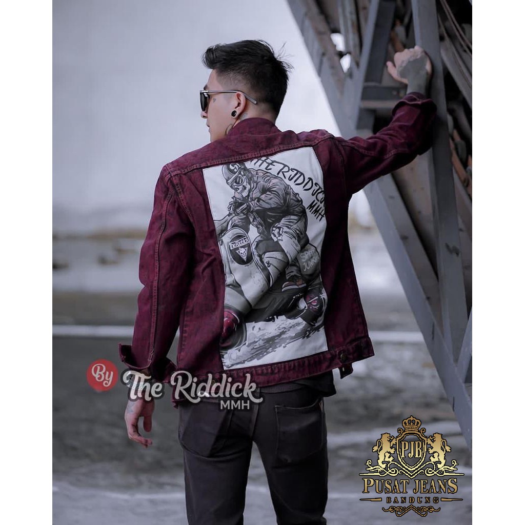 RCL - JAKET JEANS PRINTING PRIA-JEANS DENIM-JEANS COWOK-JAKET JEANS GAMBAR-JAKET