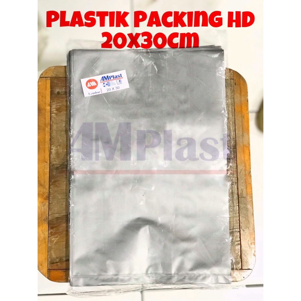 [PER 10 LEMBAR] || 20 X 30 cm || Plastik Packing Olshop HD Tanpa / NON Plong Warna Silver