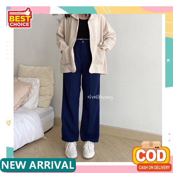 Cr125 Atasan Outer Blazer Scuba Bangkok Kombinasi Cotton Motif  Lengan Panjang Import Linen Blazer -