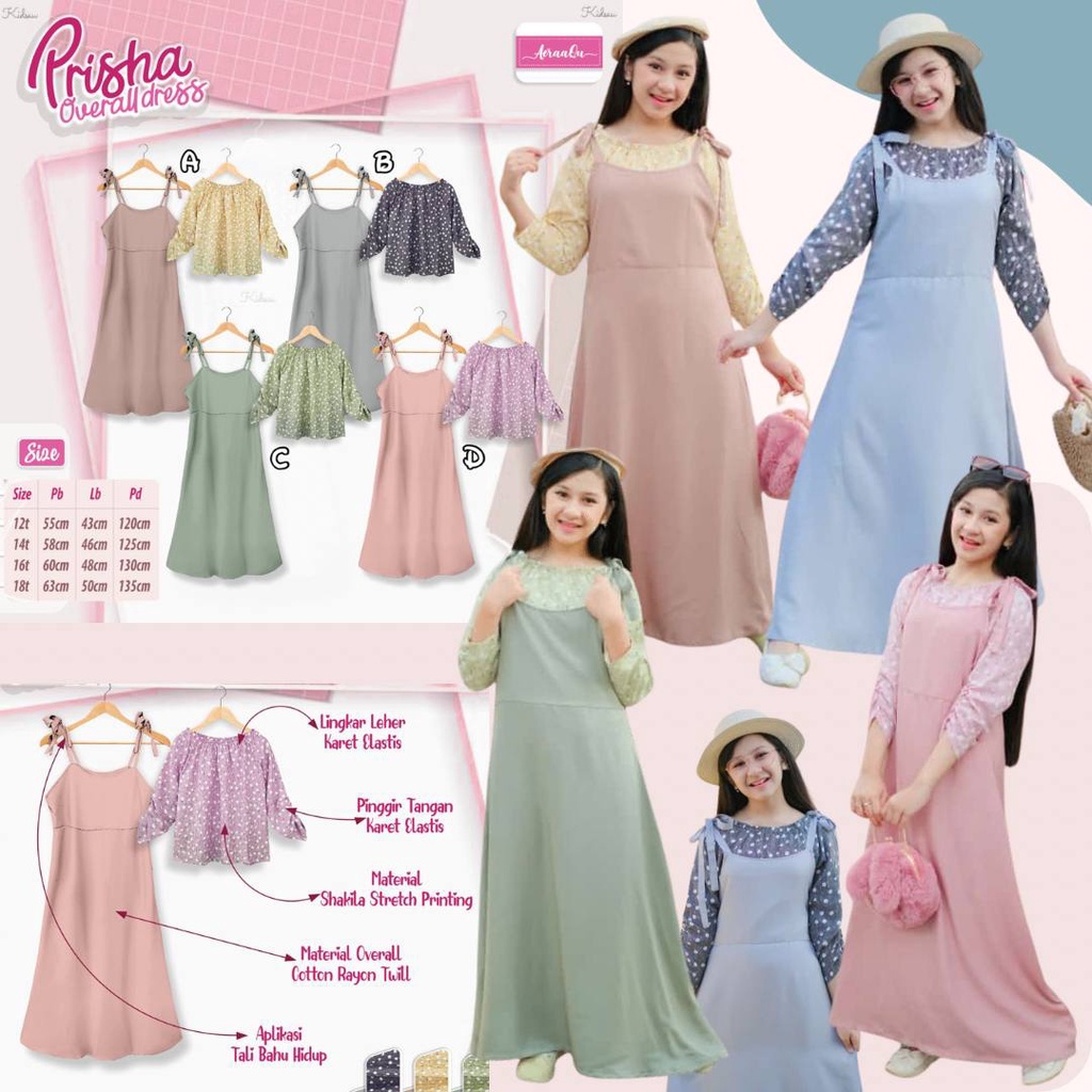 Setelan overall Dress Prisha Overall Dress by aeraaqu