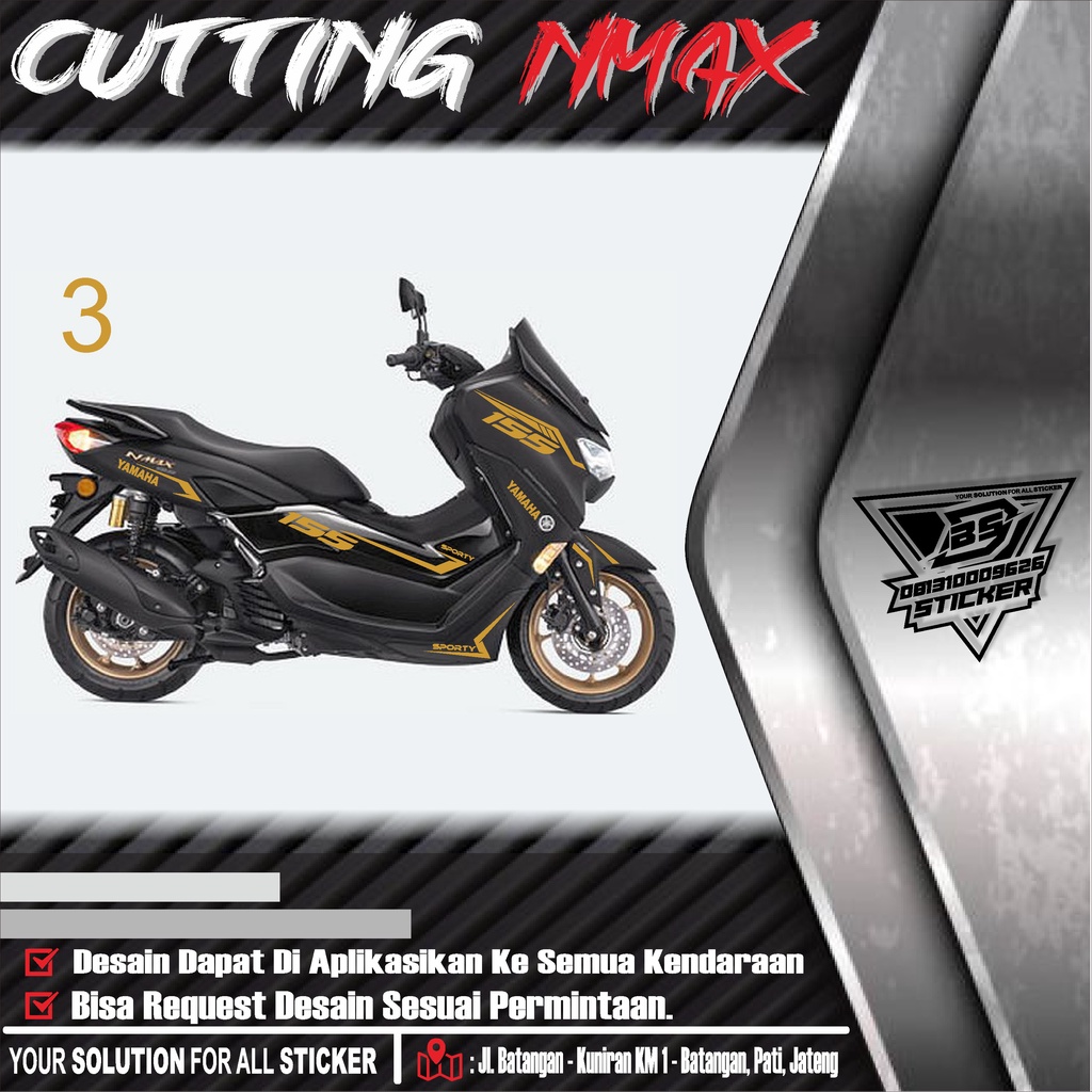 Stiker Cutting Motor Yamaha NMAX New 2020-2021 / Old (03) - Sticker Variasi Motor