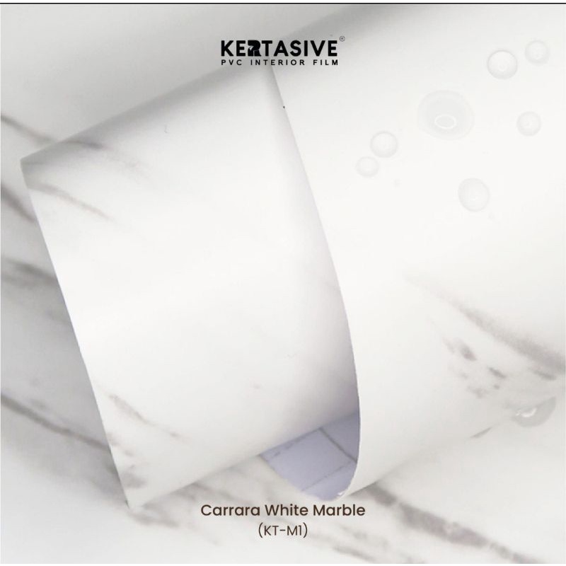WALLSTICKER KHUSUS MEJA PINTU LEMARI MARMER WHITE PVC INTERIOR FILM KERTASIVE ll WALLPAPERSTICKERSTO