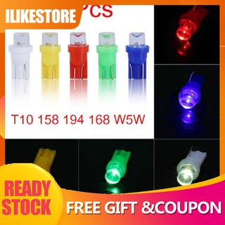  Bayar Di Tempat  100Pcs Lampu  LED Multi warna T10 158 194 