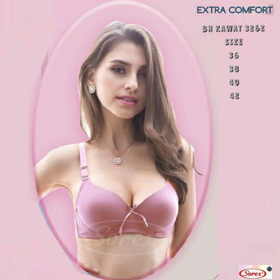 Sorex Bra 3262 Busa Sedang, Berkawat Kait 3 Extra Comfort