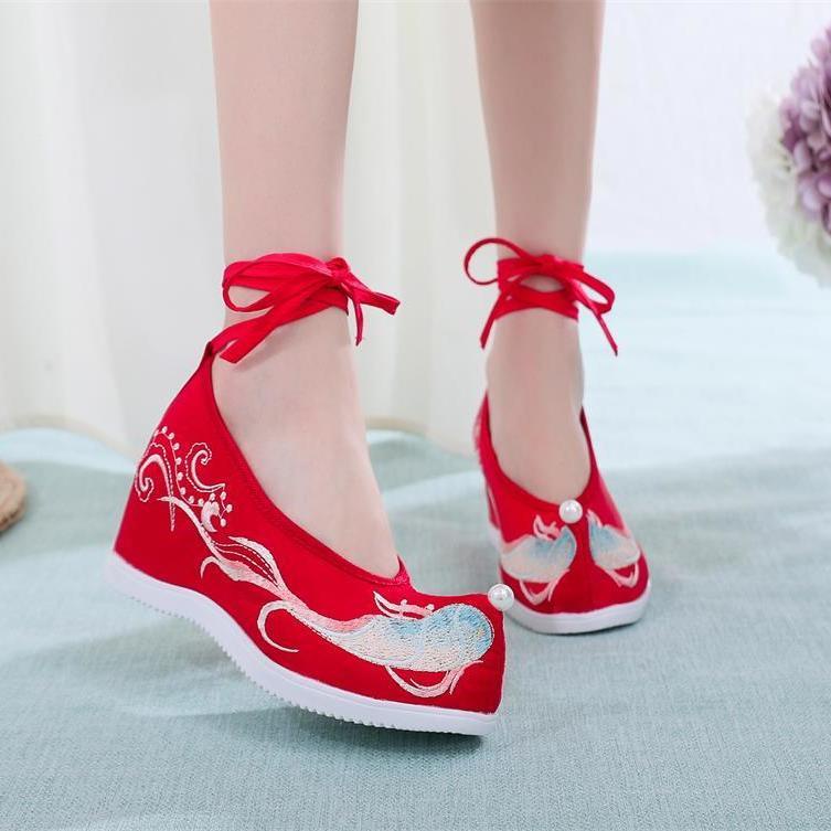 The Han-style clothing shoes female archaic style shoes female original seven cm retro Super fairy h