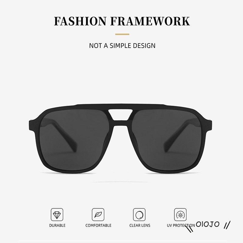 Kacamata Frame Kotak Model Pilot Wanita Pria Aviator Hitam Fashion Sunglases Kaca Mata Anti Silau Sinar Matahari Motor atau Mobil Kaca Mata Sunglasses Optik Antiradiasi Eyewe KCH7