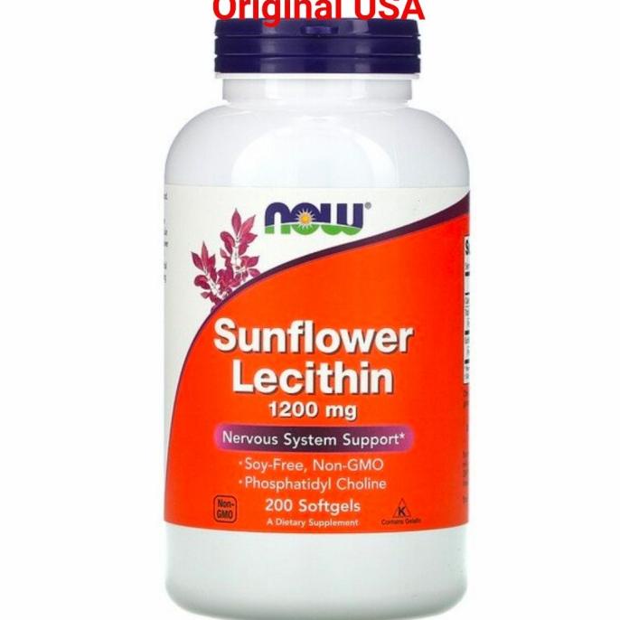Now Sunflower Lecithin 1200 mg 200 softgel